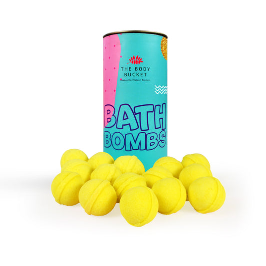 Fluorescent lemon yellow mini bath bombs pack of 10 (10gram each)