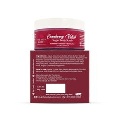 The Body Bucket Sugar Body Scrub 3-in-1 Exfoliator, Cleanser, Moisturizer | Sulfate & Paraben Free(Craneberry)