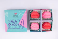 THE BODY BUCKET Kiss Fizz Bath Bomb - Juicy Strawberry Fragrance (70gm Each) | Natural Handcrafted Fizzy Bath Bomb | Relaxing & Refreshing Bath Experience | Perfect Gift for Kids, Men & Women