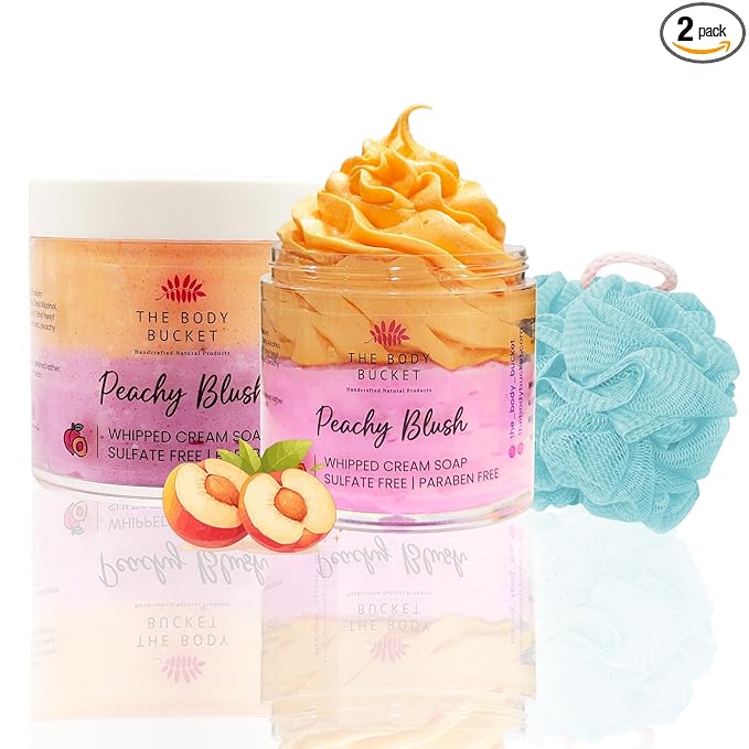 Peachy Blush Whipped Cream Soap – 100 gm, Pack of 2