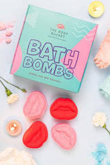 THE BODY BUCKET Kiss Fizz Bath Bomb - Juicy Strawberry Fragrance (70gm Each) | Natural Handcrafted Fizzy Bath Bomb | Relaxing & Refreshing Bath Experience | Perfect Gift for Kids, Men & Women