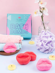 THE BODY BUCKET Kiss Fizz Bath Bomb - Juicy Strawberry Fragrance (70gm Each) | Natural Handcrafted Fizzy Bath Bomb | Relaxing & Refreshing Bath Experience | Perfect Gift for Kids, Men & Women