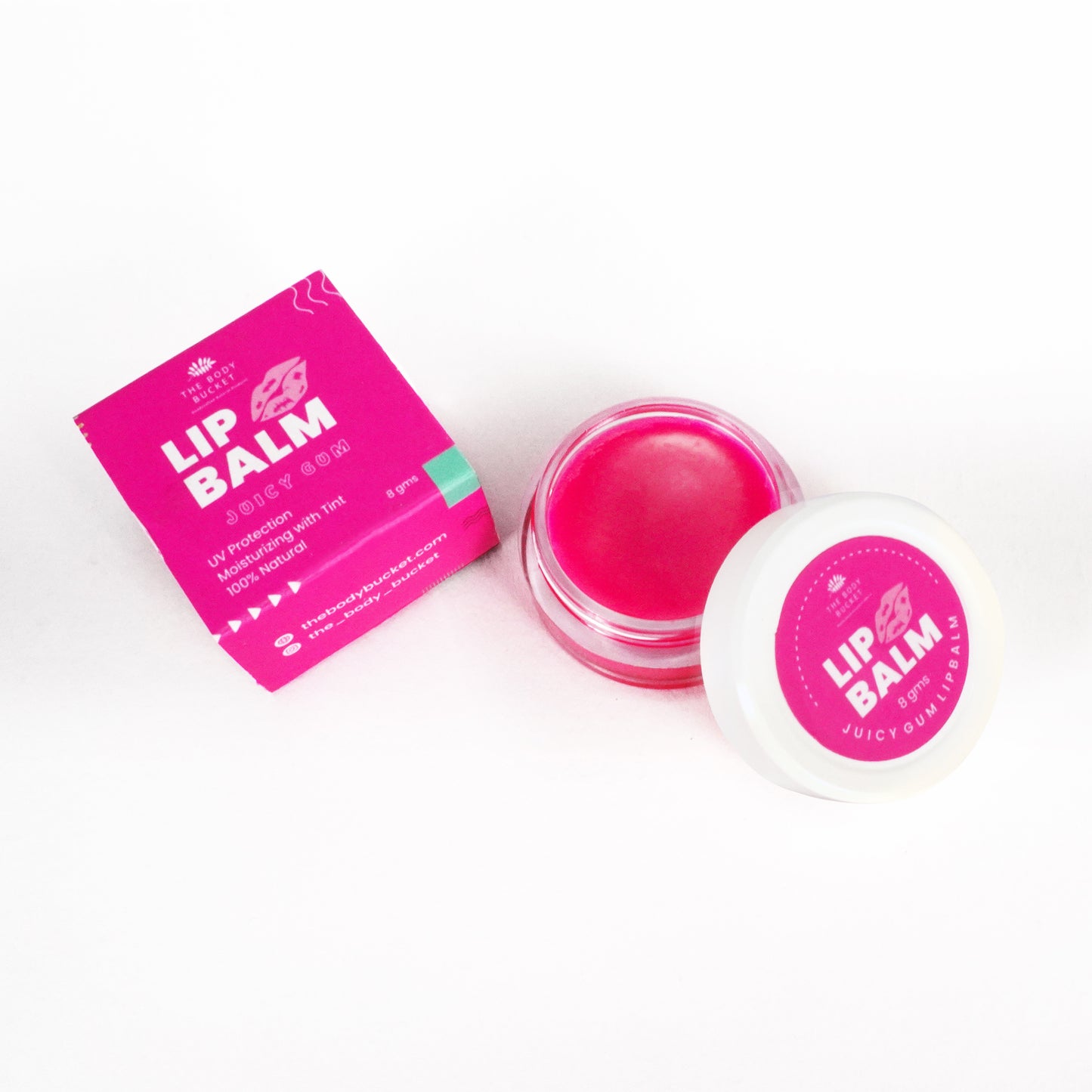 Juicy Gum Lip Balm-8 gms| Made with Shea Butter, Almond Oil, Carrot Seed Oil, Vitamin E & Lip safe Pigment