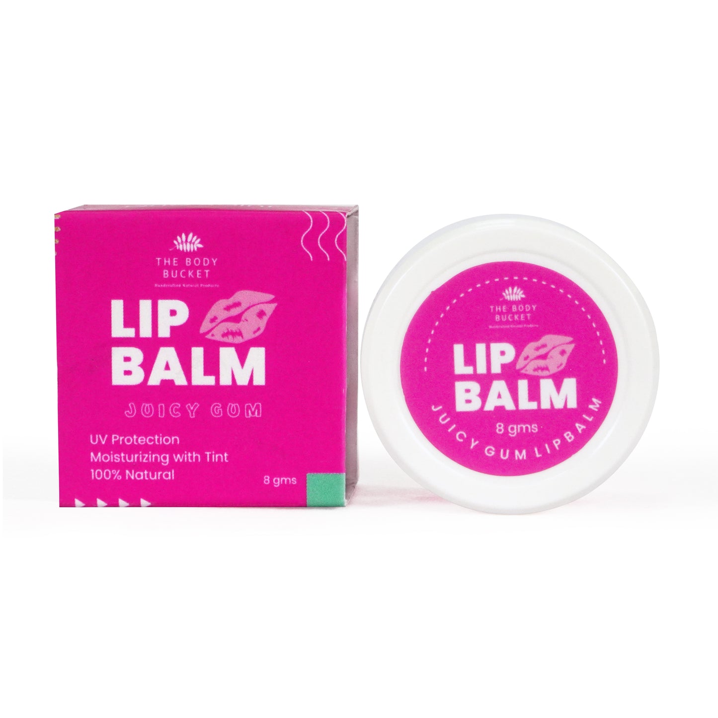 Juicy Gum Lip Balm-8 gms| Made with Shea Butter, Almond Oil, Carrot Seed Oil, Vitamin E & Lip safe Pigment