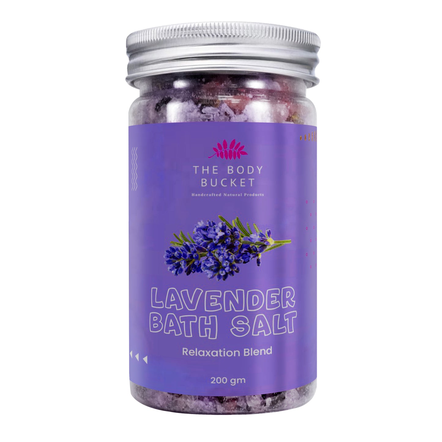 Lavender Bath Salt- Pack of 2 - Blend of Lavender, Chamomile & Bergamot Essential Oil -200gms each