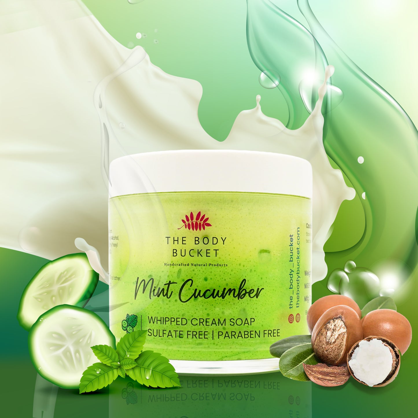 Mint Cucumber Whipped Cream Soap – 100 gm