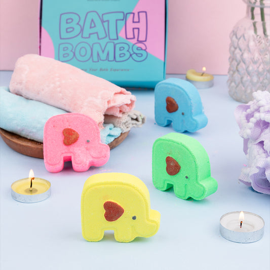 Peachy Blush Baby Elephant Bath Bombs 70 gm each (Pack of 4)