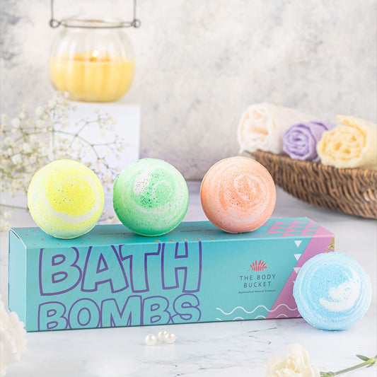 Round swirl relaxing bath bombs with aqua, yalng yalng, orange and lemongrass fragrances(65 gram each)