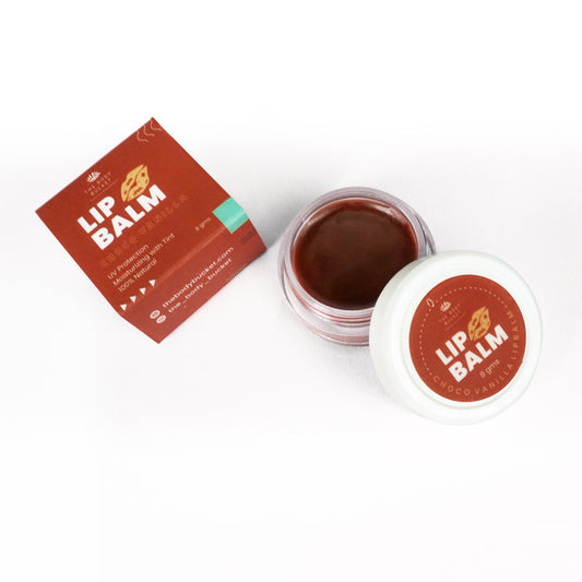 Choco Vanilla Lip Balm-8 gms| Made with Shea Butter, Almond Oil, Carrot Seed Oil, Vitamin E & Lip safe Pigment