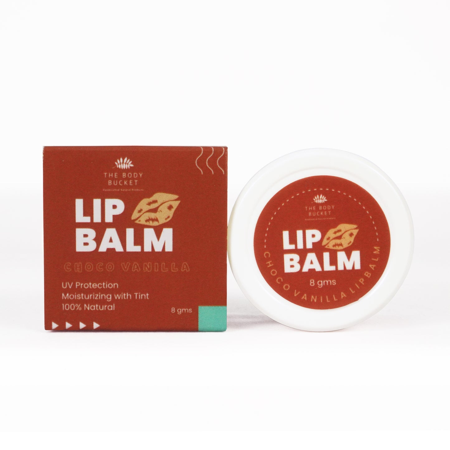 Choco Vanilla Lip Balm-8 gms| Made with Shea Butter, Almond Oil, Carrot Seed Oil, Vitamin E & Lip safe Pigment