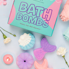 THE BODY BUCKET Beach Theme Bath Bombs - 65g Each | Ocean Breeze Fragrance | Natural Handcrafted Fizzy Bath Bomb | Perfect for Relaxing Bath & Skin Nourishment | Ideal Gift for Kids, Men & Women