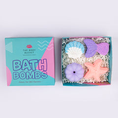 THE BODY BUCKET Beach Theme Bath Bombs - 65g Each | Ocean Breeze Fragrance | Natural Handcrafted Fizzy Bath Bomb | Perfect for Relaxing Bath & Skin Nourishment | Ideal Gift for Kids, Men & Women